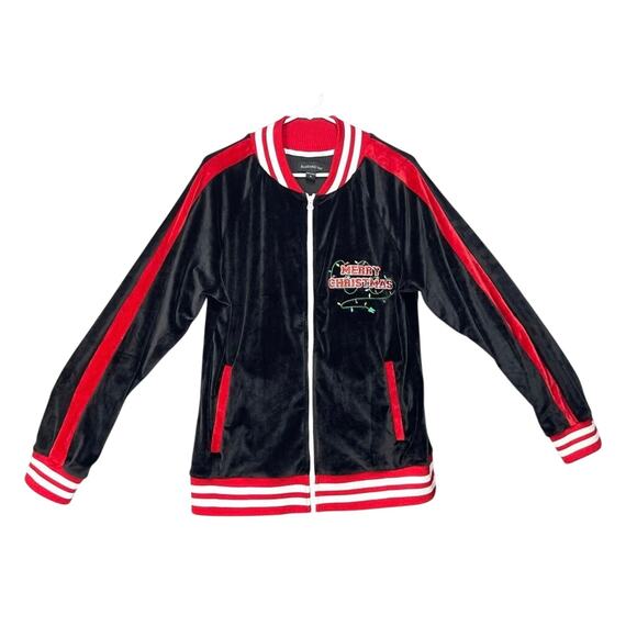 Blizzard Bay Other - Blizzard Bay Velour Track Jacket Sz Small UglyChristmas Sweater Holiday Santa